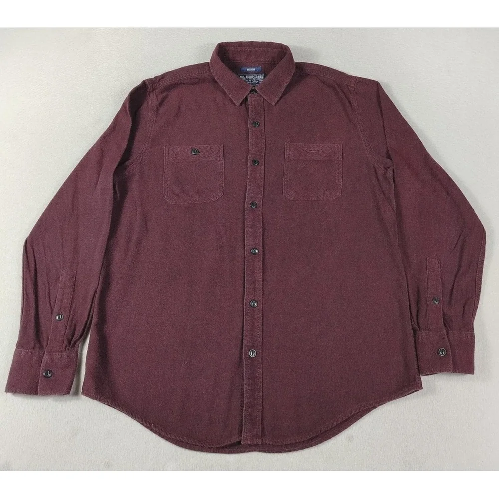 American Rag Cie Shirt Mens Medium Red Lumberjack Cabincore Outdoors Winter